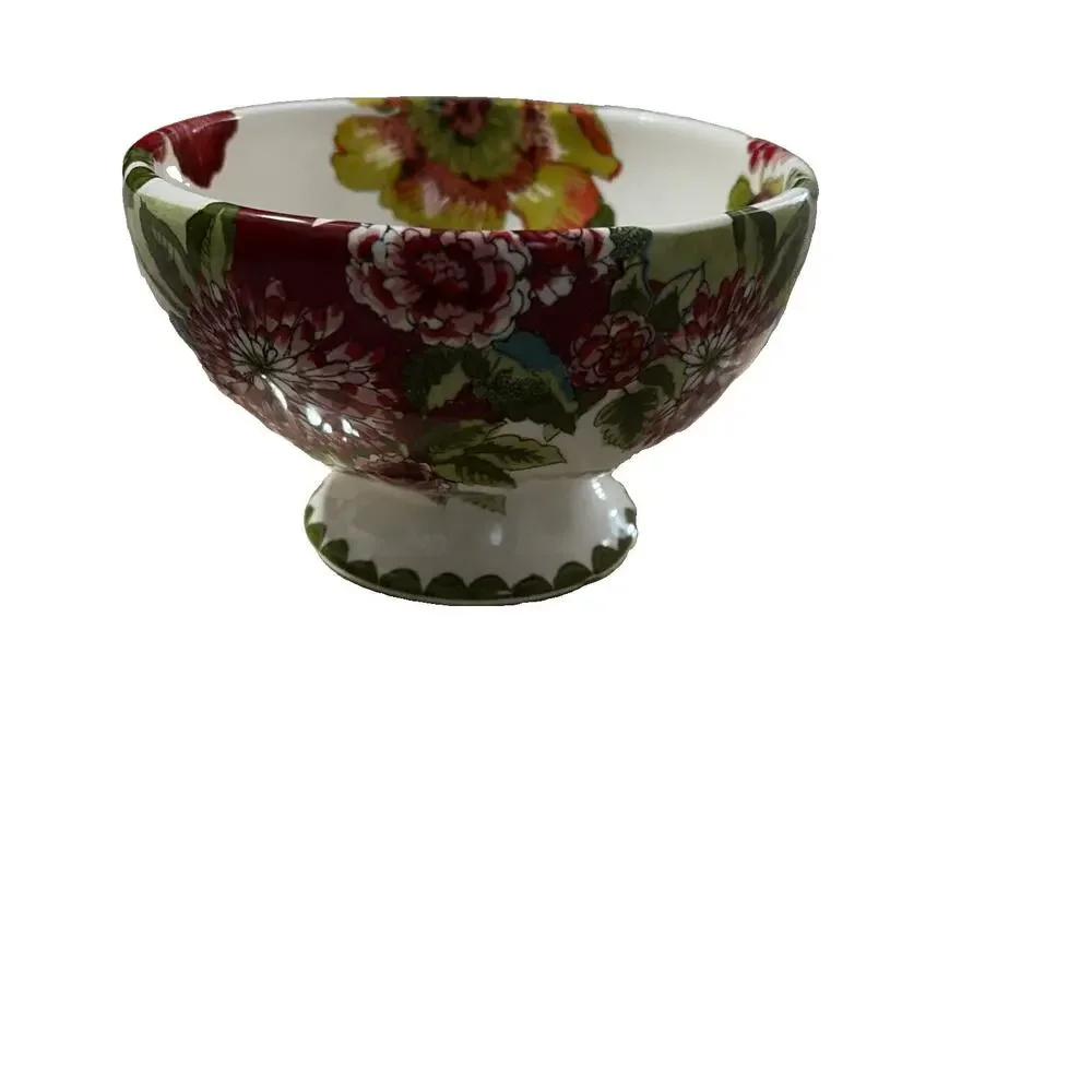 World Market Floral Pedestal Bowl Small
